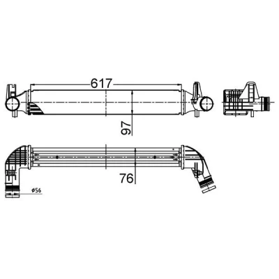 Afbeelding van MAHLE ORIGINAL CI 516 000S Intercooler AUDI: A1 Hatchback, VOLKSWAGEN: Polo V SEAT: Ibiza 4 Sportcoupe,