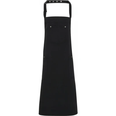 Afbeelding van Premier Chino Cotton bib apron PR132 Black