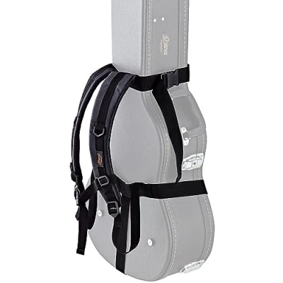 Image de Ortega Guitars Harnais Sac à Dos avec Bretelles Rembourrées pour Étuis Rigides Moulés Noir (OBPS)