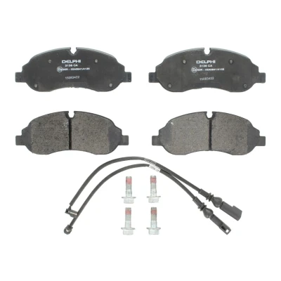 Afbeelding van DELPHI LP3136 Remblokkenset Incl. slijtage waarschuwingscontact Met anti kreukplaat toebehoren FORD: Transit V363 Van, Mk6 Minibus