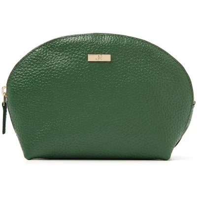 Afbeelding van make up tasje met spiegel etui klein Spiegeltasje dames leer van dR Amsterdam Veilig opbergen je en ruimte voor 3 creditcards Mint 110630 Green