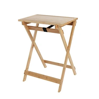 Afbeelding van Wenko Bijzettafel Met Dienblad Lugo 60 X 79 Cm Bamboe 2 delig