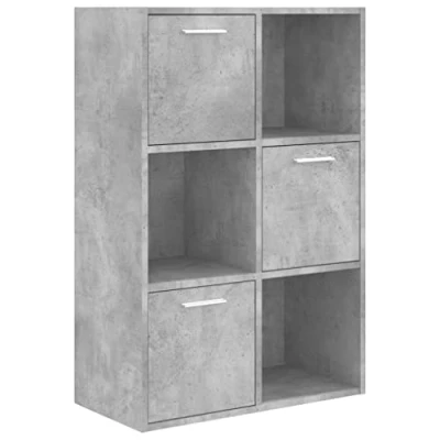Afbeelding van vidaXL Opbergkast, betongrijs, 60 x 29,5 90 cm, bewerkt hout