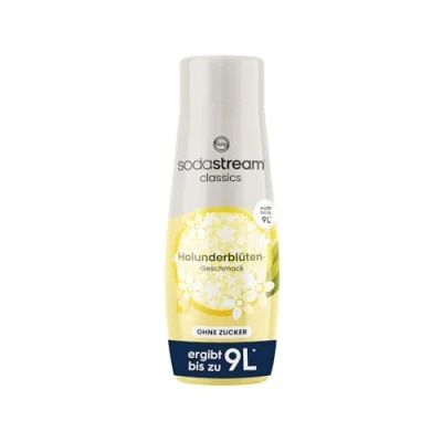 Afbeelding van SodaStream Vlierbloesemsiroop zonder suiker, 1 fles geeft 9 liter kant en klare drank, in enkele seconden bereid altijd vers, 440 ml