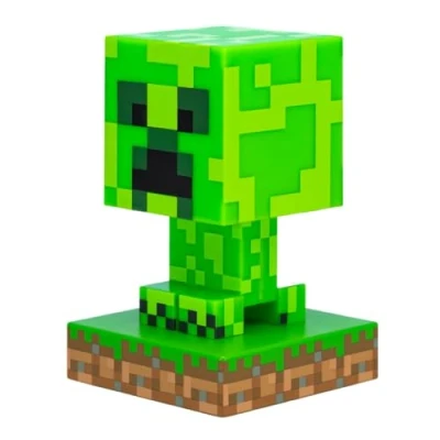 Image de Paladone Minecraft Veilleuse Creeper 12 cm de haut Alimentée par piles Décoration salle jeu et chambre à coucher pour joueurs Vert