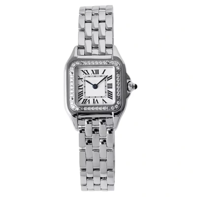 Afbeelding van Mpariz Luxe Dameshorloge Zilver Wit met Diamonds