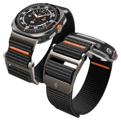 Afbeelding van Spigen Dura Pro Flex Armband compatibel met Samsung Galaxy Watch Ultra 47 mm (2024), zwart