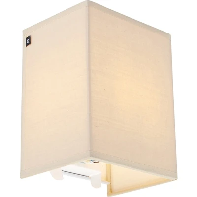 Afbeelding van QAZQA Landelijke wandlamp beige Vete