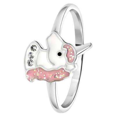Afbeelding van Lucardi Ring voor kinderen, Maat: 43, Silver coloured