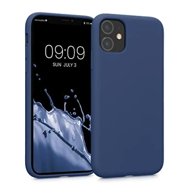 Afbeelding van kwmobile telefoonhoesje geschikt voor Apple iPhone 11 Hoesje smartphone Back cover in marineblauw