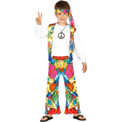 Afbeelding van Fiestas Guirca Verkleedpak Hippie Junior Wit Maat 96 108