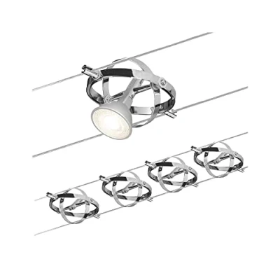 Afbeelding van Paulmann Cardan 94144 Kabelbasissysteem GU5.3 40 W LED Chroom, Chroom (mat)