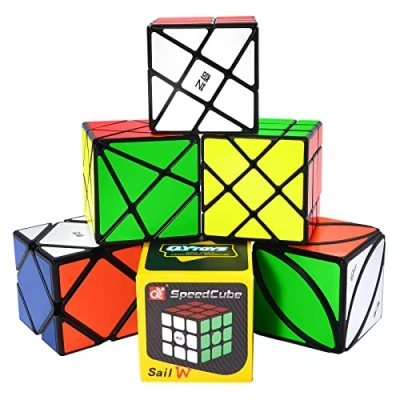 Afbeelding van ROXENDA Speed Cubes, [6 stuks] Cube Set Skew Windmill Fisher Ivy Axis 3 x Gladde Fast Puzzelcollectie