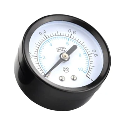 Afbeelding van Watermanometer 0 10 bar, diameter: Ø 50 mm, persluchtmanometer 1/4 BSP messing aansluiting voor perslucht en vacuüm