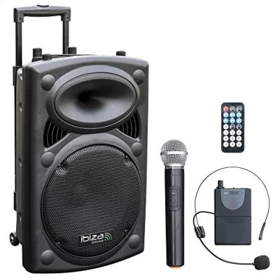 Afbeelding van IbizaSound PORT12VHF BT luidspreker voor PA systeem draadloos