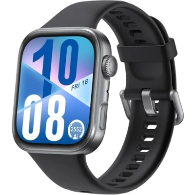 Afbeelding van HUAWEI WATCH FIT 4 Smartwatch, 100 + trainingsmodi, ultradunne behuizing, GPS tracking, tot 10 dagen batterijduur, bluetooth oproepen, AMOLED, compatibel met iOS en Android, zwart