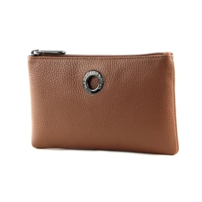 Afbeelding van MANDARINA DUCK Leren Utensil zak Mellow Leather Pouch Indian Tan Bruine