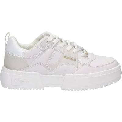 Afbeelding van Buffalo Sneakers laag, Dames, Maat: 36, White Hoogwaardig imitatieleer