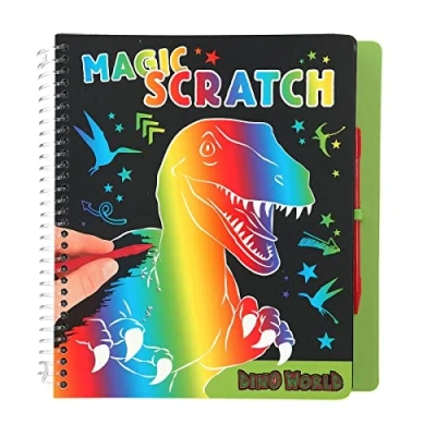 Afbeelding van Dino World Scratchboek magic Jongens 20 X 19,5 2 Cm Zwart