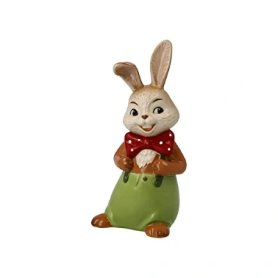 Afbeelding van Goebel Pasen Decoratief beeld / figuur Haas Stoute jongen Aardewerk 12cm paashaas