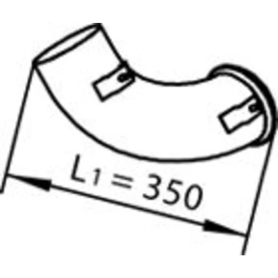Afbeelding van DINEX 81730 Uitlaatpijp 352mm Midden 127mm Euro 5