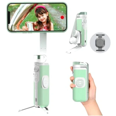 Afbeelding van PowerVision S1 Explorer kit groen Alles in één stabilisator voor iOS en Android Powerbank &amp; Gimbal