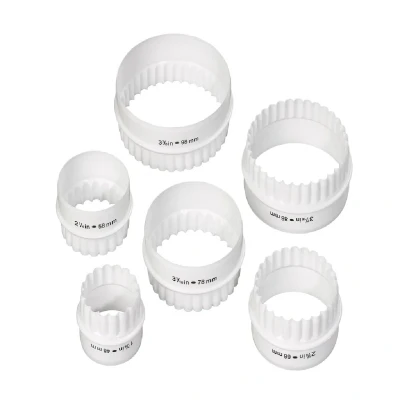 Afbeelding van Tala Cutters Plain/Crinkled omkeerbare set met 6 snelspanners