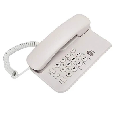 Afbeelding van Garsent Bedrade telefoon, vaste handsfree telefoon met grote knoppen voor thuis, kantoor, hotel. (wit)