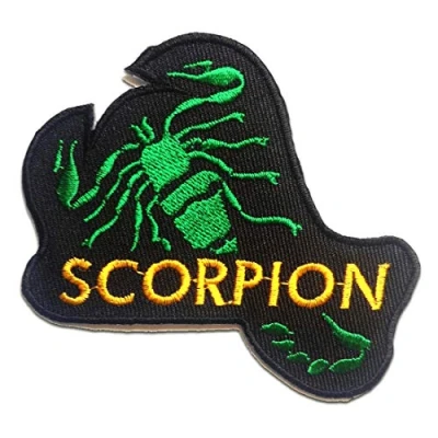 Afbeelding van Scorpion Horoscoop patch om op te strijken, grootte: 9 x 8 cm