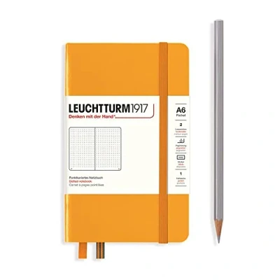 Afbeelding van Leuchtturm notitieboekpocket 9x15cm dots rising sun A6 formaat