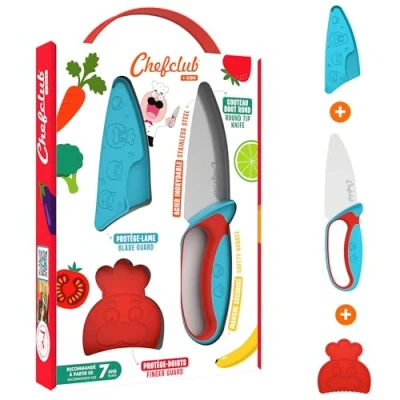 Image de Chefclub NETWORK Le Couteau du chef Kids Bleu &amp; Rouge