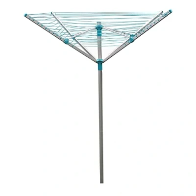 Afbeelding van JVL Droogrek, draaibaar, 4 armen, aluminium, grijs, 50 m