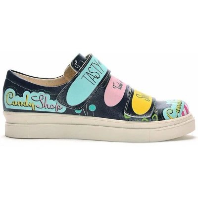 Afbeelding van GOBY Candyshop Schoenen Sneakers Hoge kwaliteit Handmade Meisjesprint Maat 37