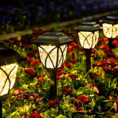 Afbeelding van GIGALUMI Zonnelampen voor buiten, tuin, terras, landschap, oprit, warmwit, 6 stuks