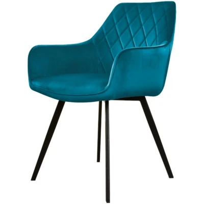Afbeelding van Karl eetkamerstoel velvet blauw