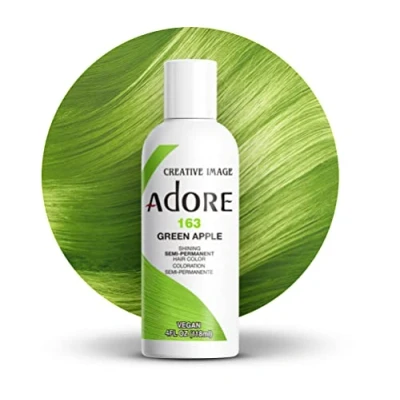 Afbeelding van ADORE SEMI PERMANENT HAIR COLOR GREEN APPLE 163