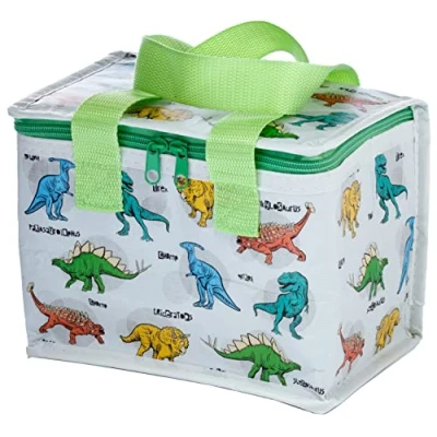 Afbeelding van Kleine lunch/sixpack koeltas Dinosaurus print 21 x 16 cm 4,7 L