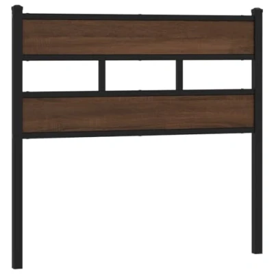 Afbeelding van vidaXL Hoofdbord 75 cm bewerkt hout en staal bruin eikenkleurig