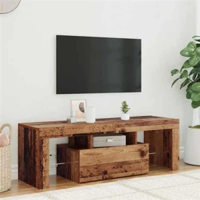 Afbeelding van vidaXL Tv meubel met LED 120x36,5x40 cm bewerkt hout oud