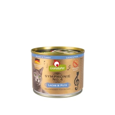 Afbeelding van 12x200g GranataPet Symphonie Zalm &amp; Kalkoen Kattenvoer
