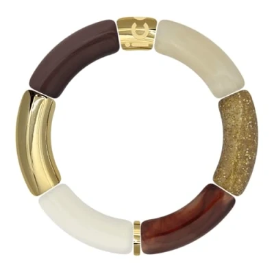 Afbeelding van ICE Jewellery Bella armband Burgundy beige Modieuze bordeauxrode en goud voor dames, Acryl, Acryl