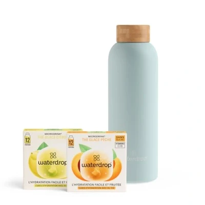 Afbeelding van waterdrop® Ice Tea Starterset 1 Thermosfles 600 ml + 18 bruistabletten