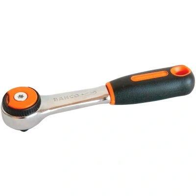 Afbeelding van BAHCO SB6950RN omschakelbare ratel 1/4&quot; met ronde kop, 72 tanden en actiehoek van 5, 120 mm