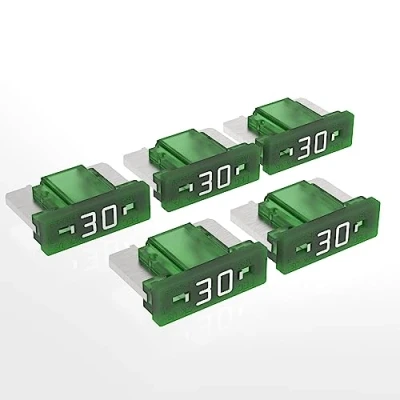 Afbeelding van AUPROTEC Mini LP Blade Zekeringen 2A 30A auto steekzekering keuze: ampère groen, 5 stuks