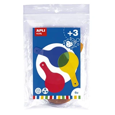 Afbeelding van Apli kids 17487 zak met 6 paletten in verschillende kleuren, doorschijnend