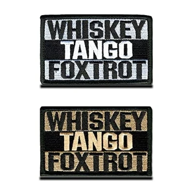 Afbeelding van Set van 2 Klittenbandpatches &quot;Whisky Tango&quot; Airsoft patch Militaire patches Voor motorrijder, cosplay, paintball, tactische kleding, rugzak, uniform