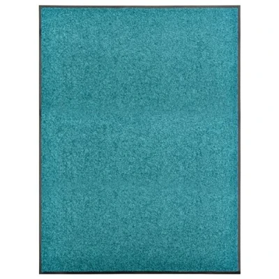 Afbeelding van Deurmat wasbaar 90x120 cm cyaan