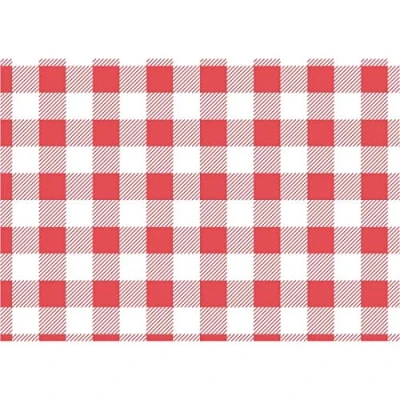 Afbeelding van Rood Gingham vetvrij papier 31x38cm, 200 stuks