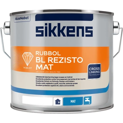 Afbeelding van Sikkens Rubbol BL Rezisto Mat 2,5 liter Houtverf