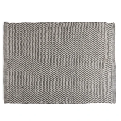 Afbeelding van Vloerkleed Shelly Zigzag 100% Wol Laagpolig Tapijt Grijs 190x290 cm Rechthoek Tapijtenloods